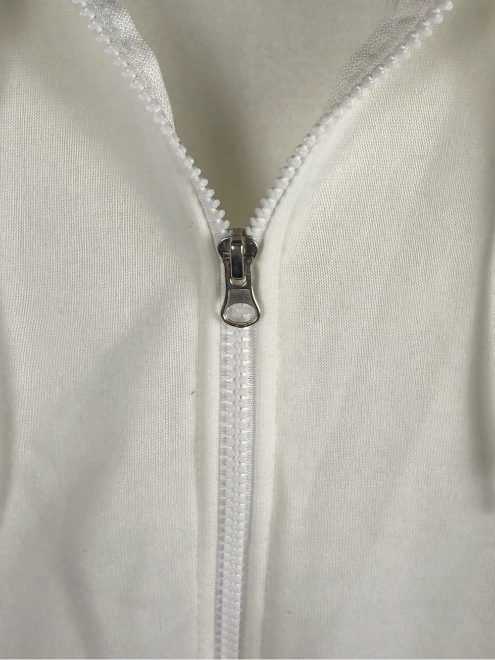 Love, Love, Love White Zip-Up Hoodie Shoe String sleeves - Size 3X NWOT - Picture 4 of 6